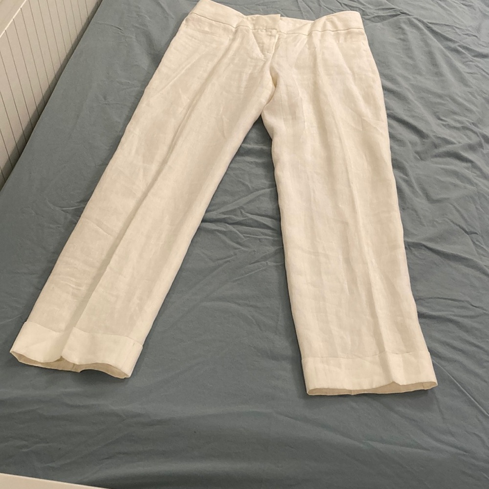Brooks Brothers White Irish Linen Pants - Size 6